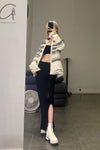 SWAYING/KNIT Beaded Pendant Jacket SW22AW1T94 White/Black Brown